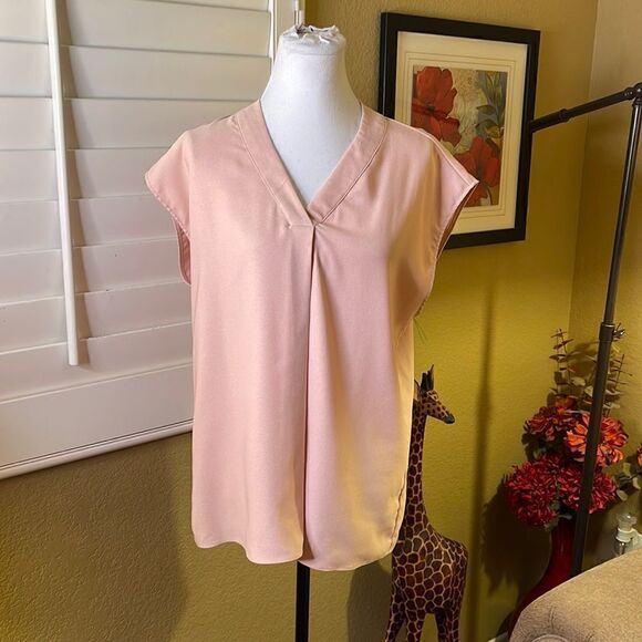 H by Halston Pink Blouse, SZ L - Picture 1 of 6